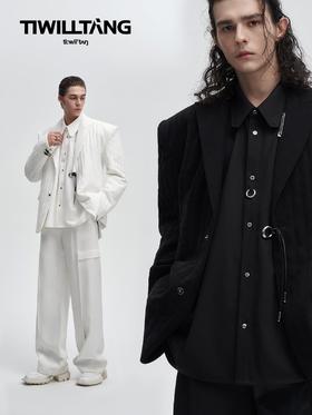 TIWILLTANG启世录“矵佚”绗棉宽肩西装