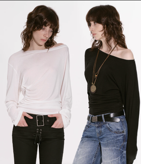 出逃赤岗西/24AWT99/莱赛尔天丝长袖T恤