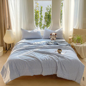 雅鹿-良品云朵棉夏被ZZLY-YLB2515（花色：蓝小格）—rxs