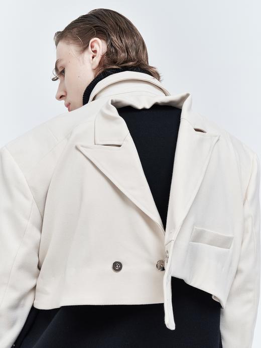 TIWILLTANG启世录“玺樾”原创设计黑白重工中山装秋季长袖男夹克 商品图1