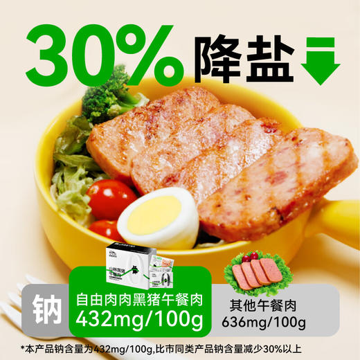 自由肉肉 山林黑猪午餐肉40g*5片 商品图5