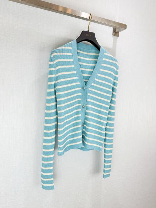 TY321- Dior  25  春夏新款条纹V领针织开衫(PG*MM) 商品图6