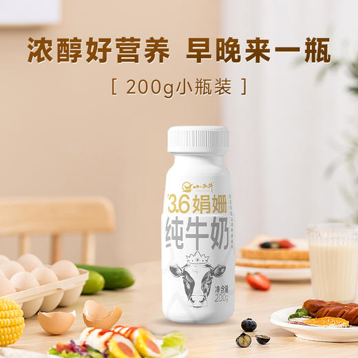 【光明&小西牛】雪域高原祁连山牧场全脂娟姗纯牛奶3.6g乳蛋白200g*10瓶 商品图3