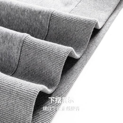 圣得西男士云绒棉感舒适百搭卫衣2025秋季款简约时尚廓形圆领卫衣 商品图9