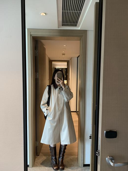 LO*W CLASSIC同款  宽松落肩复古法式长款风衣 商品图14
