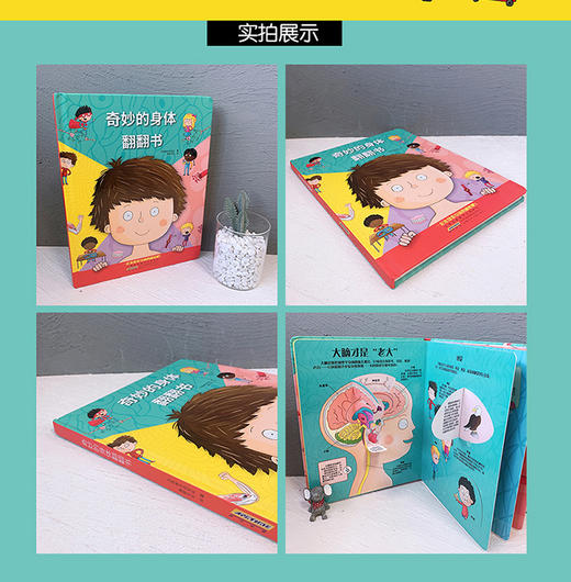 《奇妙的身体翻翻书》精装一册  3-6岁  翻翻页设计独具乐趣 科学性与趣味性完美结合 动手翻翻小机关 畅游奇妙人体国 商品图3