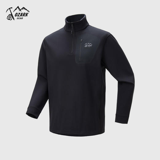 OZARK奥索卡男款半拉链长袖T恤舒适百搭25年秋冬款OAGMT532107 商品图0