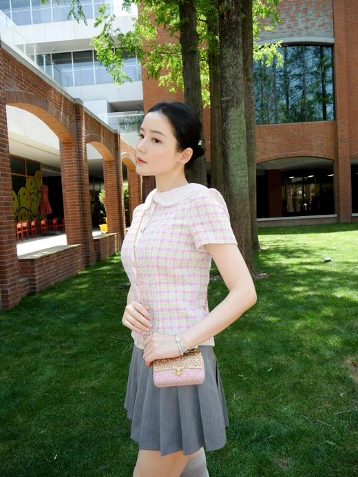 TY319-CHANEL香奈儿 25S 春夏系列 棉质粗花呢半袖针织衫 女款 粉色 (PG*MM) 商品图3