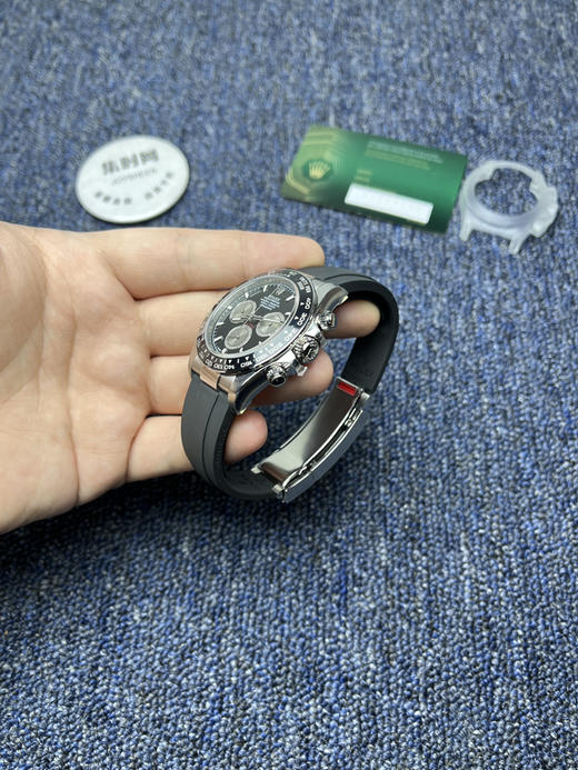 劳力士宇宙计型 VS迪通拿4131配重版 VS迪通拿黑胶迪4131 VS新款包边迪通拿黑盘 配重版 男士腕表 丹东4131机 商品图3