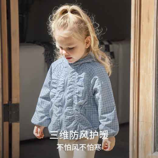 【宝宝服饰】嫚熙童装儿童外套女童秋季连帽夹克女宝风衣 商品图4