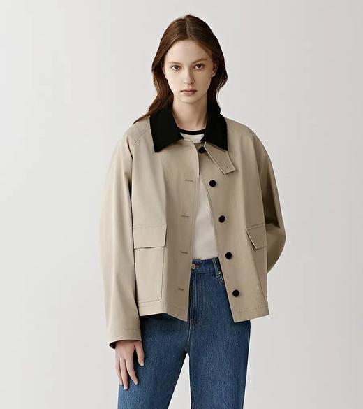 重磅渠道   IC高密斜纹棉夹克   巴恩风短外套  小个子风衣外套 商品图2