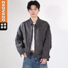 DRONKOO 2025 翻领左胸斜拉链隐形贴袋绒感料中厚夹克 商品缩略图0