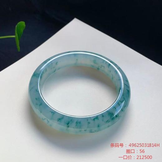 高货飘花翡翠手镯 传家宝温润圆满中式翡翠手镯49625031814H（一口价） 商品图0