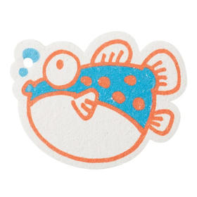 【超市】霜山新款膨胀木浆棉海绵  鱼鱼