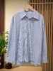 【秋上新】吉妮品牌 068B蓝色斜开扣设计感条纹衬衫-喜出 商品缩略图5