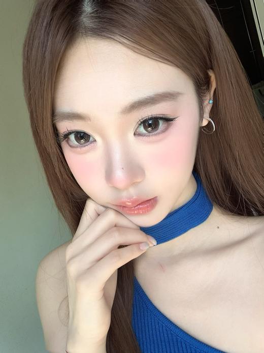 hanawink半年抛  黑粉扑扑/奶油泡泡/冰乌云 14.5mm 着色13.7 黑/棕/蓝 商品图5