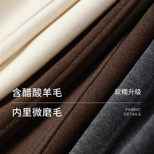 棉仓366618006-【弯刀裤】醋酸羊毛宽松长裤女25秋新品分割线设计显瘦休闲裤 商品图1