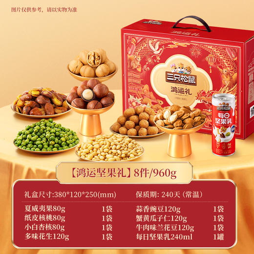 经典坚果礼_三只松鼠鸿运礼2025（DSP）/960g-zl 商品图4