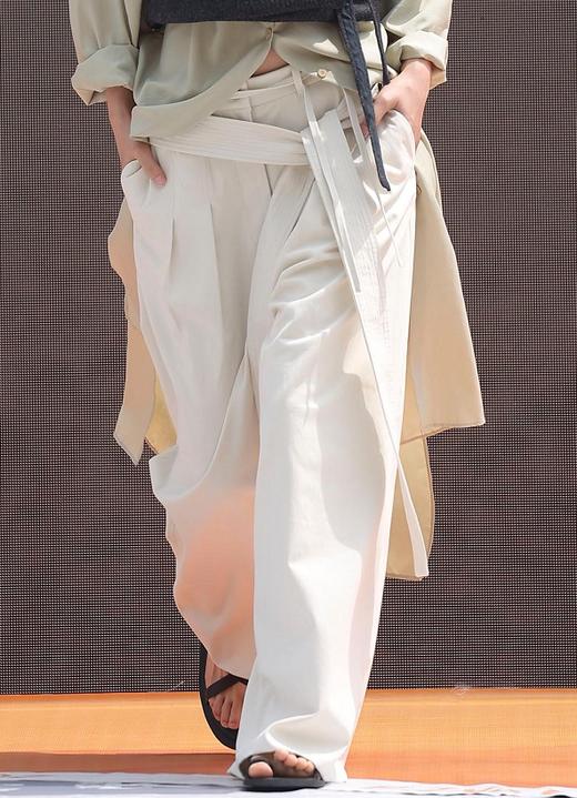 CHAMBARET PANTALON LARGE CEINTURE LONGUE - 白色 商品图1