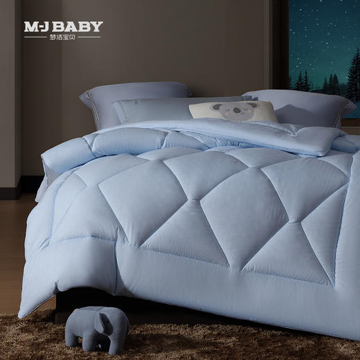 【6F】梦洁宝贝抗菌可水洗春秋被：985蓝    150*215 商品图0