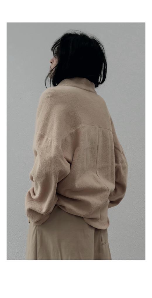 elsa esturgie沙色圆领棉上衣 商品图6