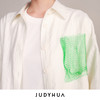 JUDYHUA J For Judy 解构绿意网纱立体褶长袖衬衫 商品缩略图3