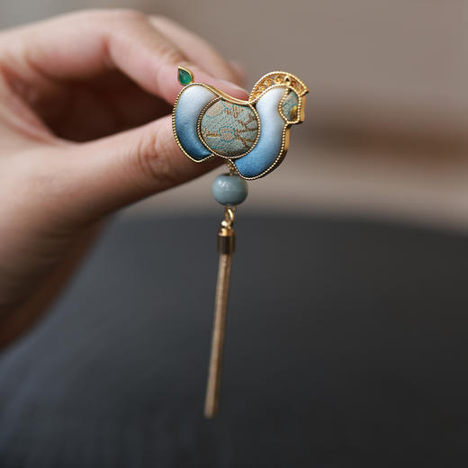 非遗盘扣 汝瓷马上有钱胸针 女小众设计感配饰中国风 商品图4