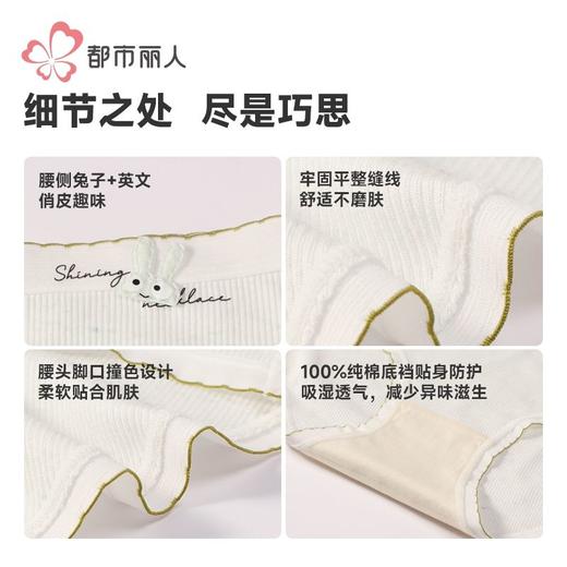 都市丽人内裤女士内裤RC棉内裤女士三角内裤女内裤纯棉内裤LKH3C1 商品图6