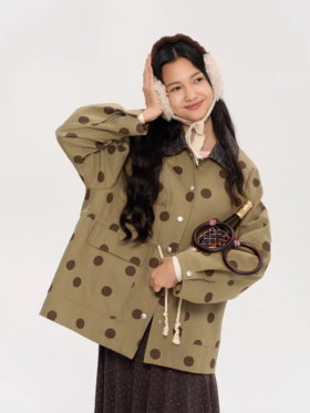 heris/H53109/巴恩风廓形感 立体弯刀袖夹克