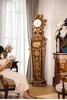 独角鹿西洋古董 19世纪法国出品路易十五风格铜鎏金精雕装饰硬木镶嵌大型落地钟 商品缩略图1