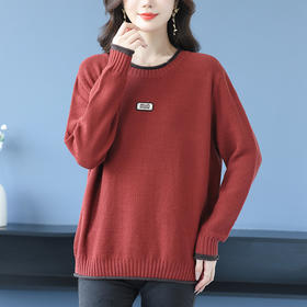 CC 10-6622大码毛衣时髦针织打底衫宽松休闲遮肚上衣