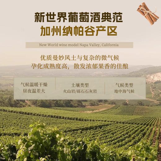 【加州纳帕谷产区】美国艾赞仙粉黛干红葡萄酒  果香洋溢 口感平衡 14.5%vol 商品图4