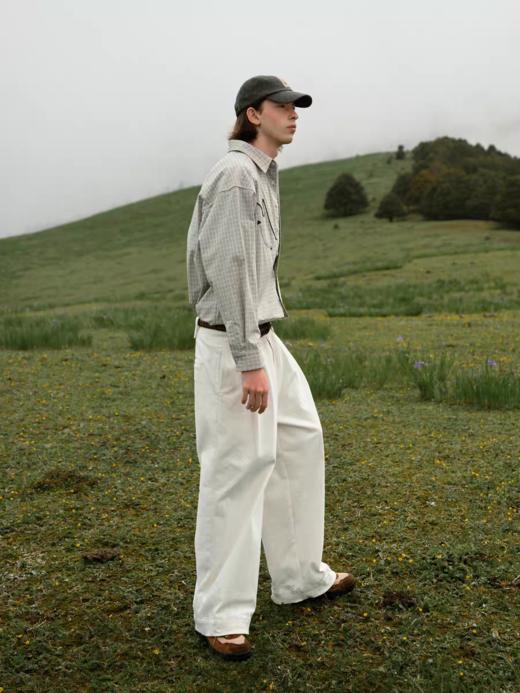 Evistub/E-4QCK733/赛络纺粗斜百搭休闲裤 商品图3