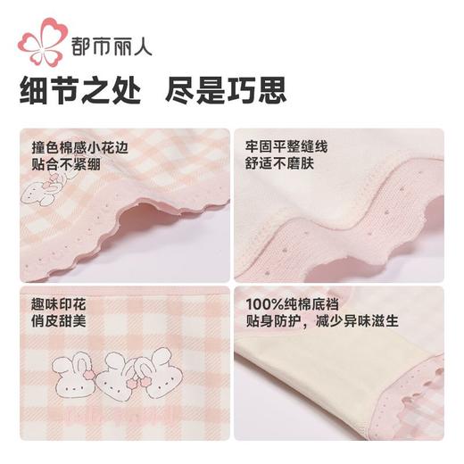 都市丽人女士内裤40支棉内裤女士平角内裤女内裤纯棉内裤LKH5Q3 商品图6