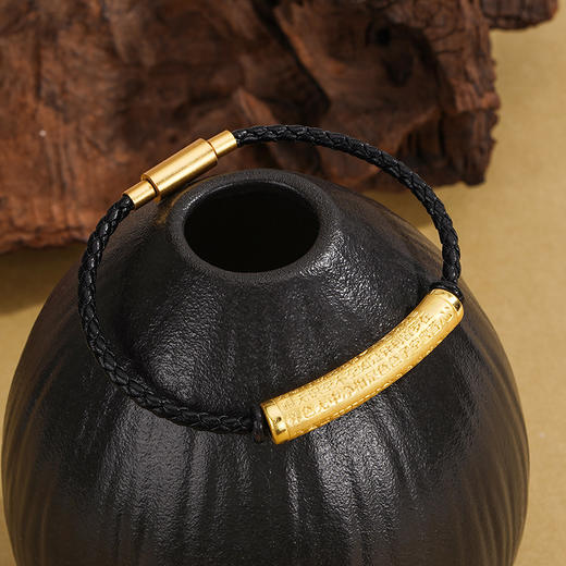 【999足银】卡蒂罗/KADER  足银弯管手绳 新中式国潮风复古时尚个性民族风招财纳福修生养息转运珠可调节 商品图3