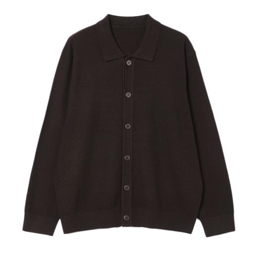 棉仓367826043 -微宽松可机洗羊毛混纺polo领开衫毛衣 商品图3