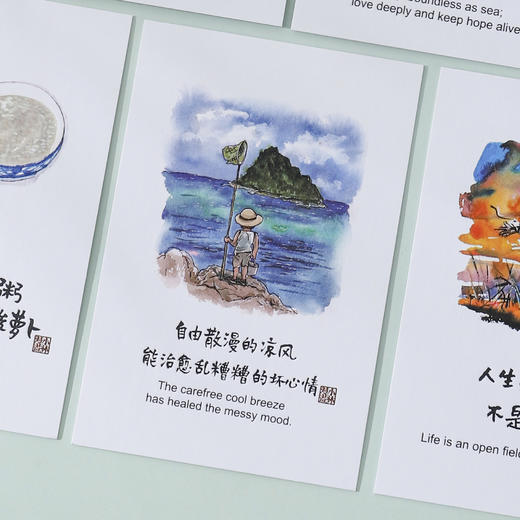 小林漫画 高端棉卡纸 特种纸张 明信片 凹凸纹理  明信片 商品图9