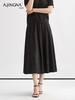 【松弛慵懒】阿菁娜亚麻绵羊毛混纺中长款半身裙F30Q313002 商品缩略图2