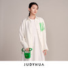 JUDYHUA J For Judy 解构绿意网纱立体褶长袖衬衫 商品缩略图2
