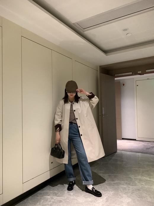 LO*W CLASSIC同款  宽松落肩复古法式长款风衣 商品图13