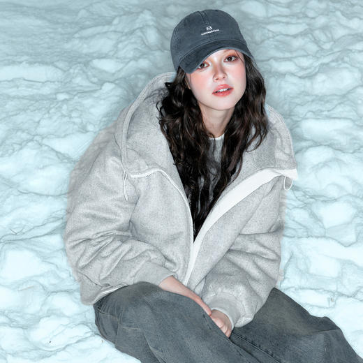 【90白鹅绒】三彩2025冬季新款卫衣式潮流羽绒服短款连帽保暖M 商品图3