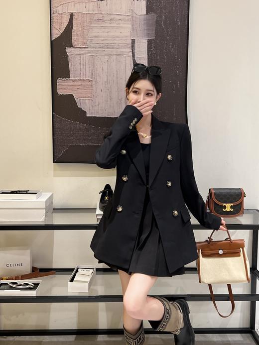 TY296-max-双排扣收腰羊毛精纺西装外套(TQC) 商品图7