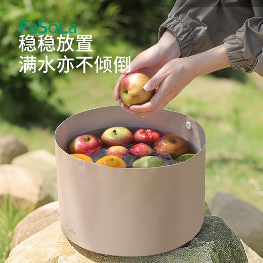 FaSoLa户外可叠水盆野营钓鱼轻量脸盆外出住酒店便携式水盆 商品图6