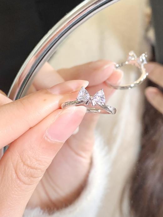 卡蒂罗/KADER  流光结女戒 在逃公主轻奢镶嵌大颗闪锆时候开口可调节单戒 钟爱久久恋爱频率氛围感配饰 商品图4