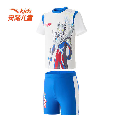 安踏儿童夏季新款男小童奥特曼泳衣泳裤游泳套装防晒隔绝紫外线3825332411R 商品图0