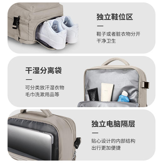 旅行背包 男士双肩包 轻便短途出差便携包 旅游行李包 大容量电脑书包 商品图3