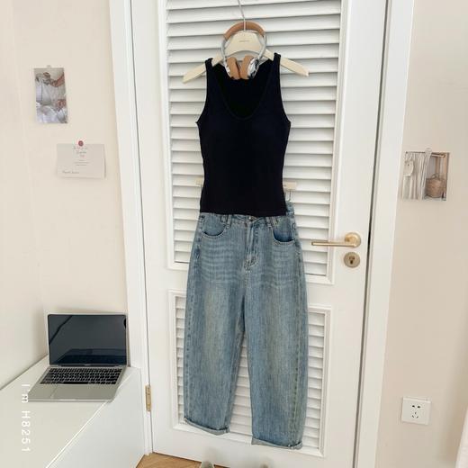 老米优品🎈3-5天。《杯垫一体 大U领纯色背心》亲肤面料裹着棉的软，穿搭少一件，松弛感多一分~~ 品质nice！BX250904A 商品图7