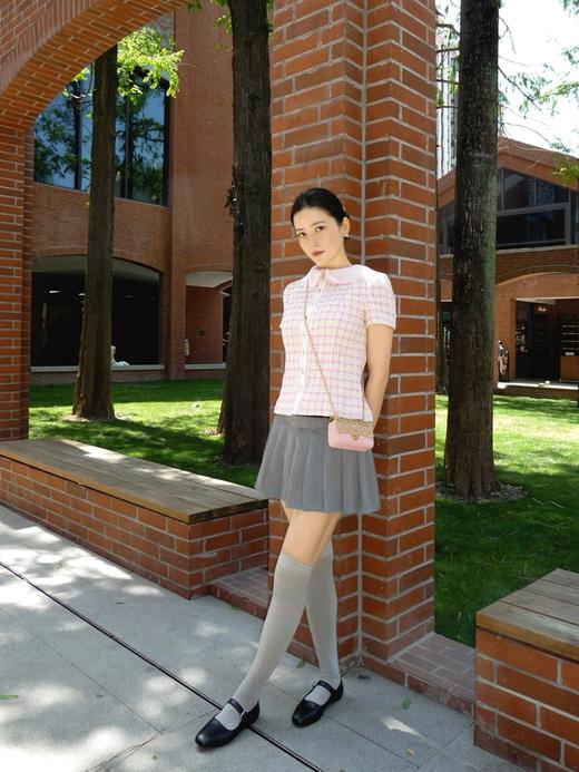 TY319-CHANEL香奈儿 25S 春夏系列 棉质粗花呢半袖针织衫 女款 粉色 (PG*MM) 商品图2