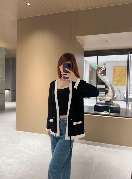 TY324-小香 Chane  黑白撞色针织开衫 (PG*MM) 商品图2