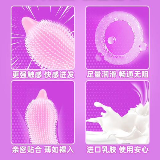 名流避孕套G点大颗粒型52mm+避孕套凸点螺纹型52mm成人情趣计生用品 商品图2